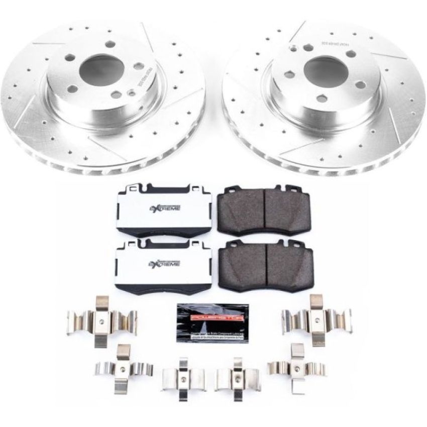 PowerStop K7771-26 Z26 Street Performance Ceramic Brake Pad and Drilled & Slotted Rotor Kit