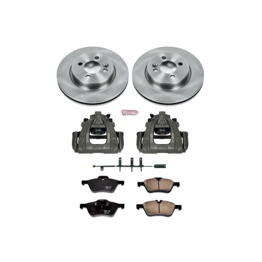 PowerStop KCOE5780 OE Stock Replacement Low-Dust Ceramic Brake Pad, Rotor and Caliper Kit