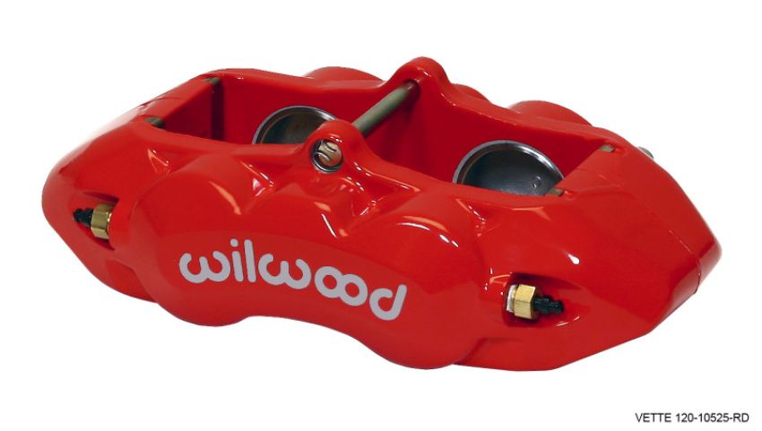Wilwood 120-10525-RD Caliper-D8-4 Front Red 1.88in Pistons 1.25 Disc