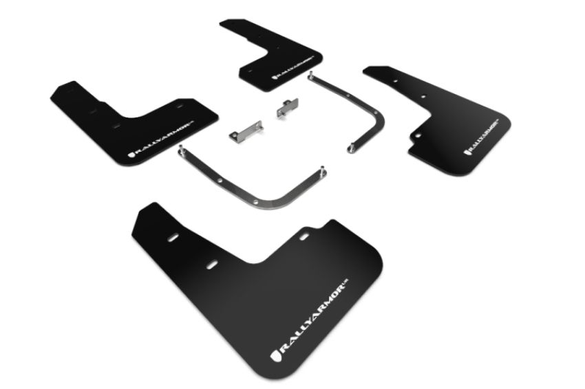 Rally Armor MF58-UR-BLK/WH Black Mud Flap/White Logo