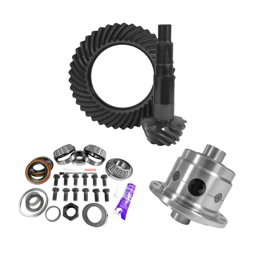 Yukon Gear & Axle YGK2180 Yukon 11.25in Dana 80 Thin 3.73 Rear Ring & Pinion Install Kit 35 Spline Positraction 4.375in