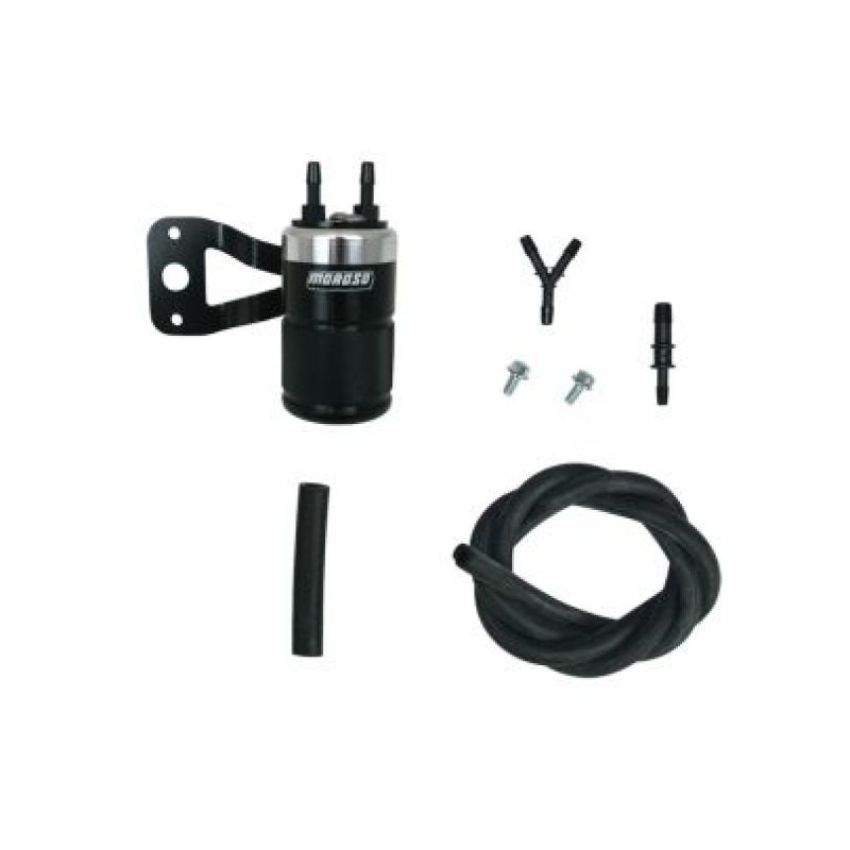 Moroso 85721 H-D Twin Cam (w/Ss Teardrop Air Cleaner) Air Oil Separator - Black & Polished