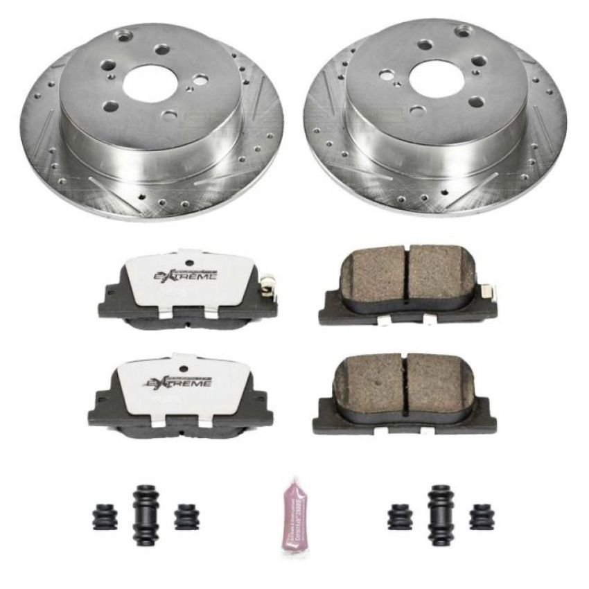 PowerStop K2318-26 Z26 Street Performance Ceramic Brake Pad and Drilled & Slotted Rotor Kit