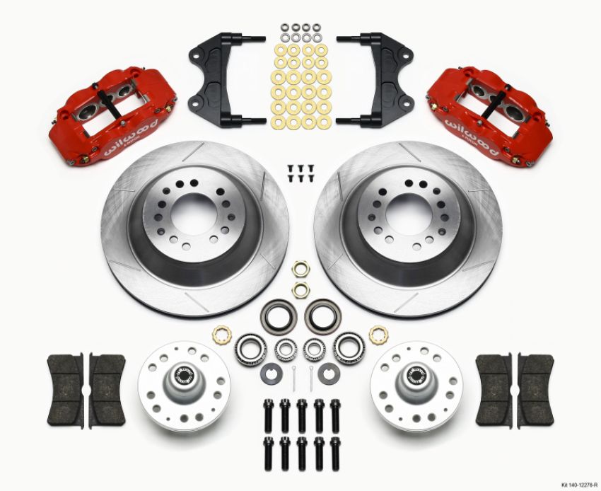 Wilwood 140-12276-R Narrow Superlite 6R Front Hub & 1PC Rtr Kit 12.88in-Red WWE ProSpindle