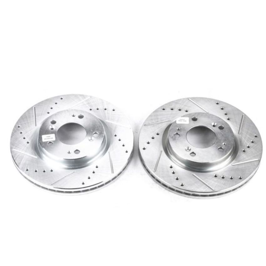 PowerStop JBR1101XPR PowerStop Evolution Performance Drilled, Slotted & Plated Brake Rotor Pair