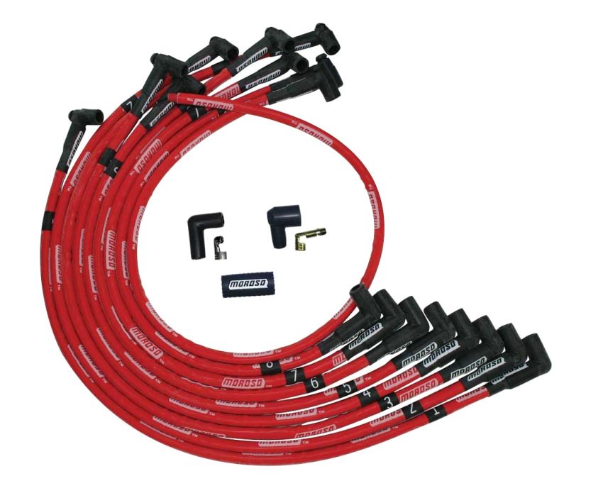 MOROSO MOR52525 Ultra Plug Wire Set SBC Over V/C Red