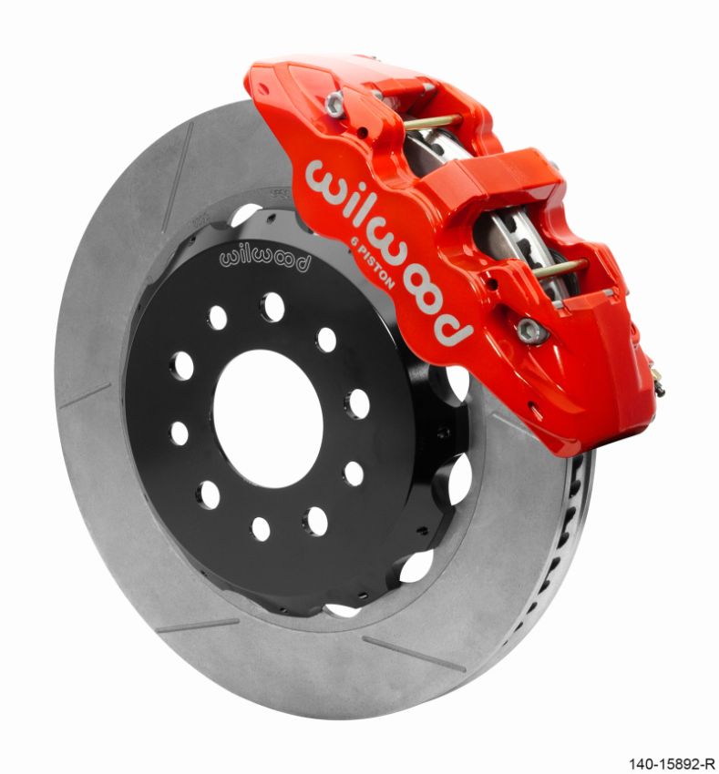 Wilwood 140-15892-R AERO6 Front Hat Kit 14.00 Red 2018-Up Jeep JL w/Lines