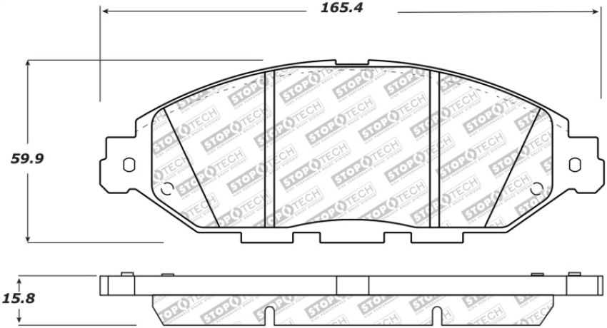 Stoptech 305.16490 13-19 Nissan Pathfinder Street Select Brake Pads - Front