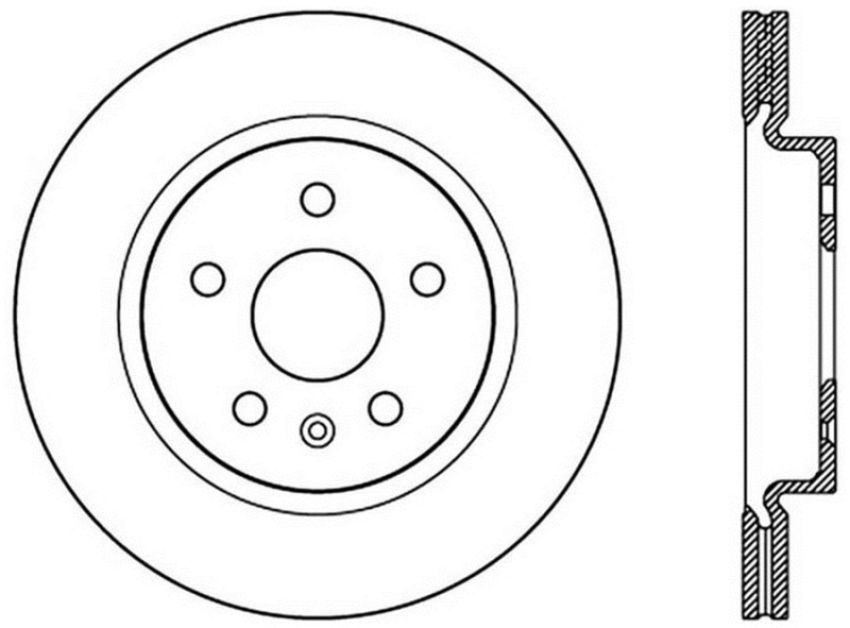 Stoptech 128.62127R Sport Cross Drilled Brake Rotor - Front Left