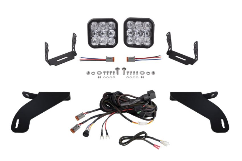 Diode Dynamics DD7330 21-22 Ford F-150 SS5 Bumper LED Pod Light Kit - Pro White Combo