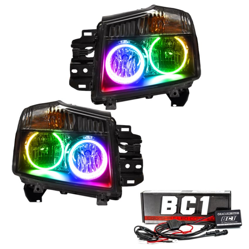 Oracle Lighting 7173-335 2008-2015 Nissan Titan Pre-Assembled LED Halo Headlights