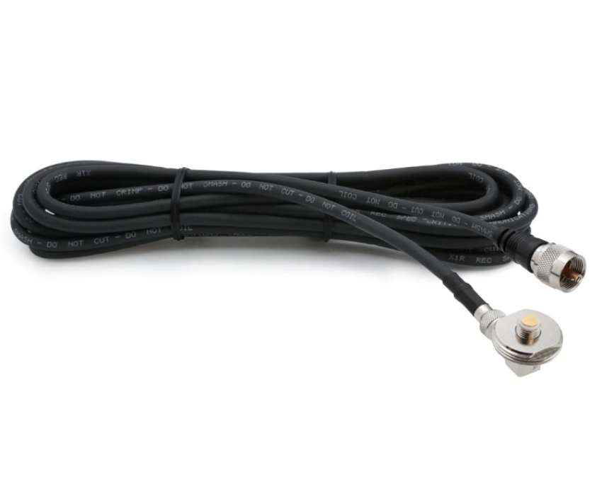 Rugged Radios NMO-MINI-U-15 15 Ft Antenna Cable with Removable Mini 3/8 NMO Bulkhead Mount