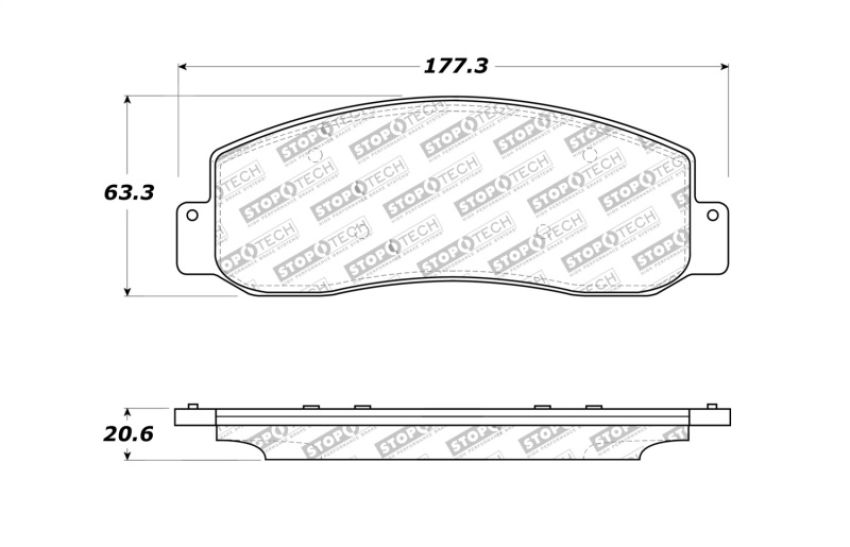 Stoptech 309.10690 Sport Brake Pads w/Shims and Hardware