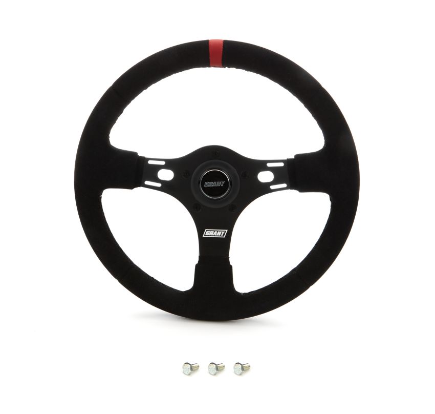 GRANT GRT1081 13in Red Stripe Race Steering Wheel Suede