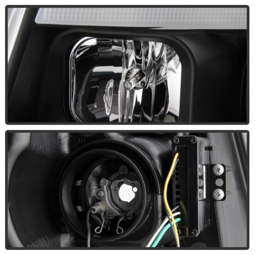 SPYDER 5085795 Light Bar Projector Headlights - Black