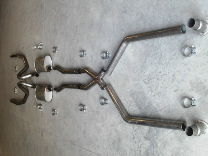 Stainless Works CV6667X Chevy Chevelle Small/Big Block 1966-67 Exhaust 2 1/2in for Headers with X-Pipe