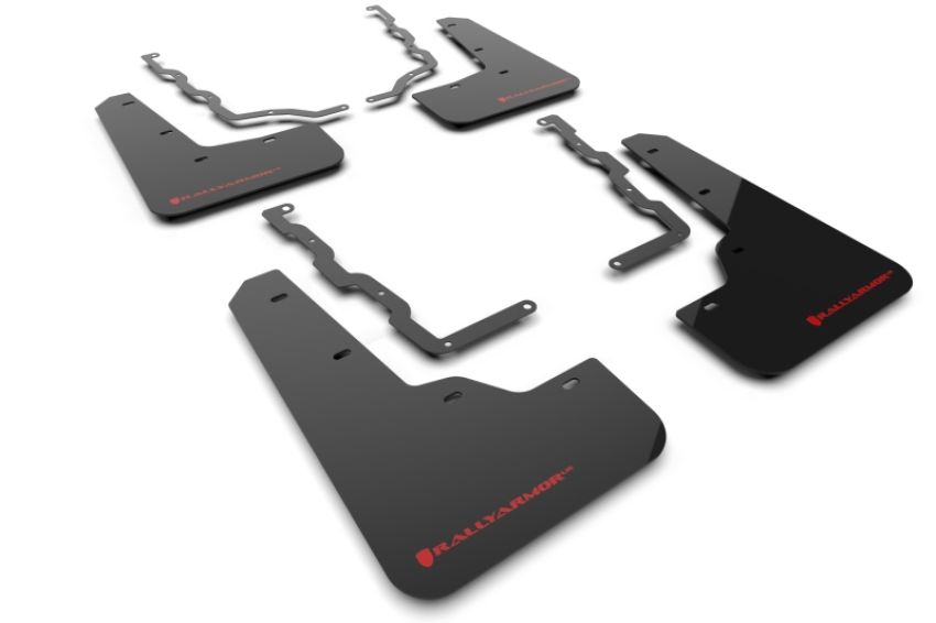Rally Armor MF86-UR-BLK-RD Black Mud Flap/Red Logo