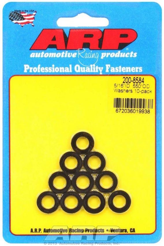 ARP ARP200-8584 Black Washers - 5/16 ID x .550 OD (10)