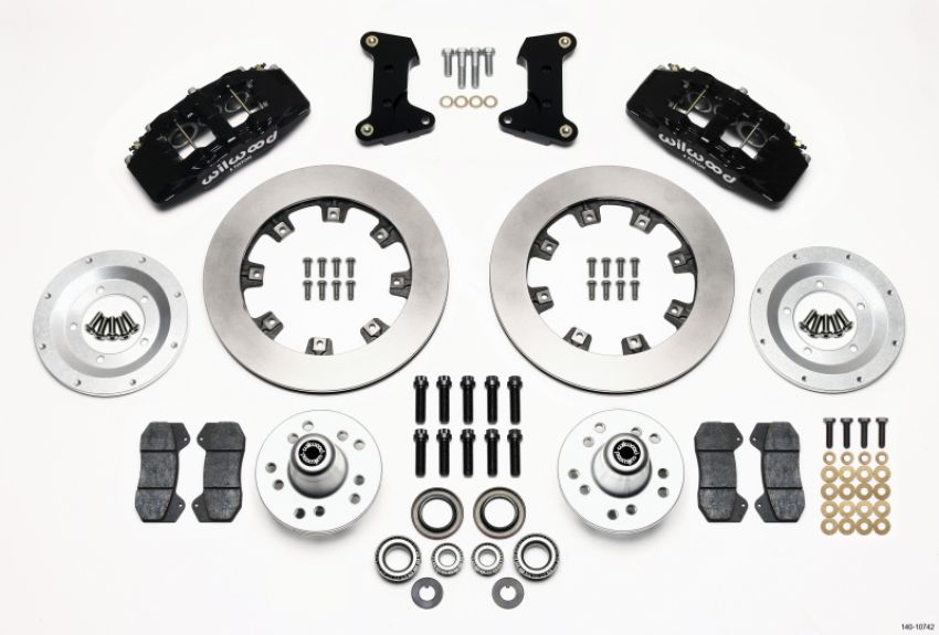 Wilwood 140-10742 Dynapro 6 Front Hub Kit 12.19in 74-80 Pinto/Mustang II Disc Spindle only