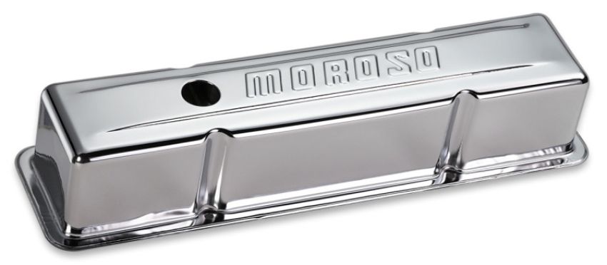MOROSO MOR68103 Chrome B/E Valve Covers SBC Tall w/Baffle