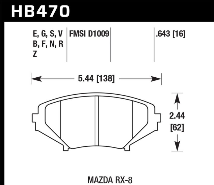 Hawk Performance HB470D.643 ER-1 Disc Brake Pad