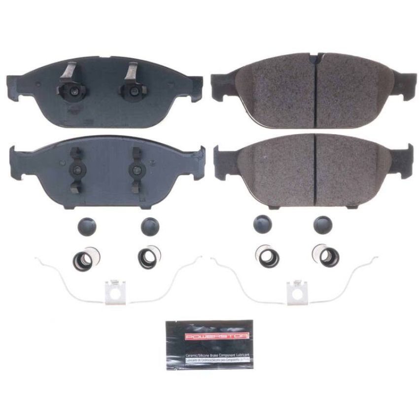 PowerStop Z23-1549 PowerStop - Z23 Daily Driver Carbon-Fiber Ceramic Brake Pads with Hardware Kit