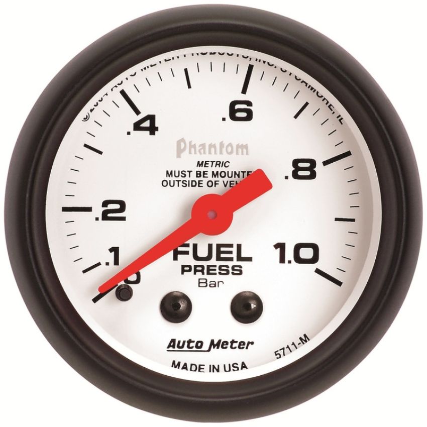 AutoMeter 5711-M GAUGE, FUEL PRESSURE, 2 1/16