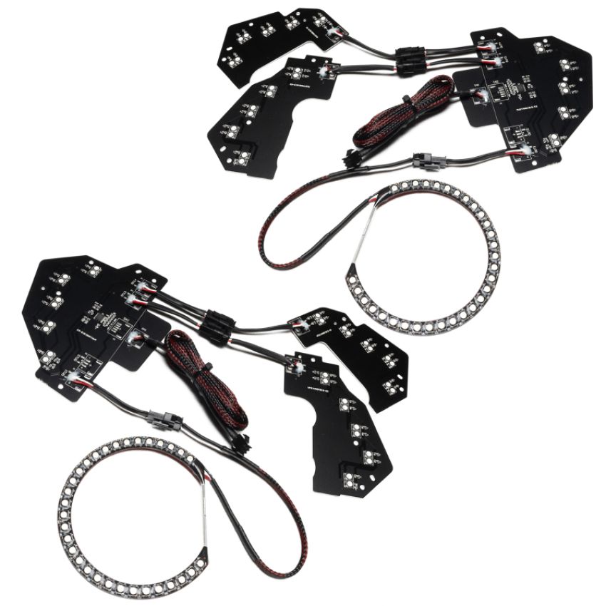 Oracle Lighting 1446-332 2018-23 Ford Mustang Dynamic ColorSHIFT DRL w/Halo Kit & Sequential Turn Signal