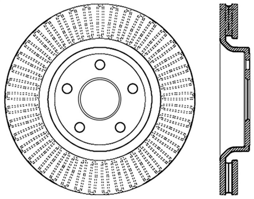 Stoptech 126.58008SL Slotted Sport Brake Rotor 11-17 Jeep Grand Cherokee (Excludes SRT8)