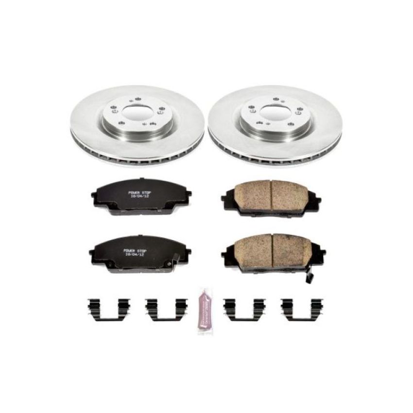 PowerStop KOE2276 OE Stock Replacement Low-Dust Ceramic Brake Pad and Rotor Kit