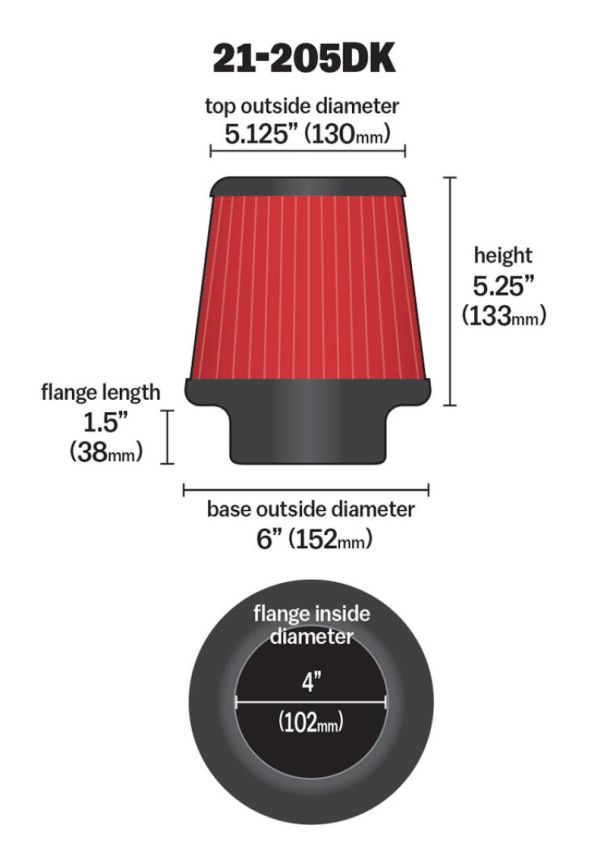 AEM 21-205DK AEM DryFlow Air Filter