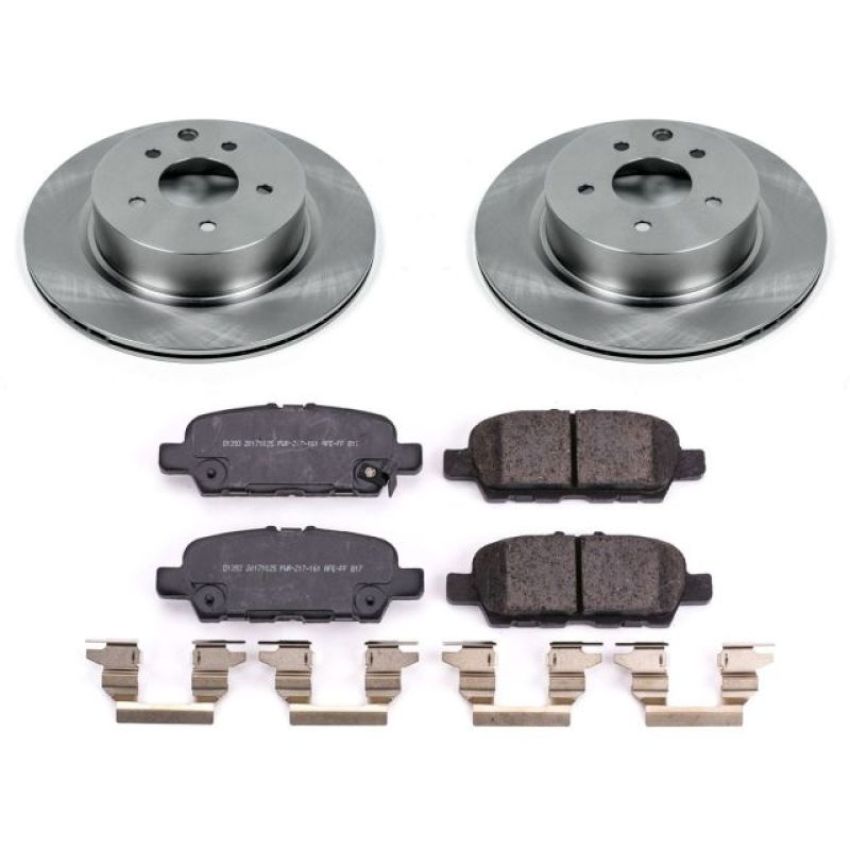 PowerStop KOE8062 OE Stock Replacement Low-Dust Ceramic Brake Pad and Rotor Kit
