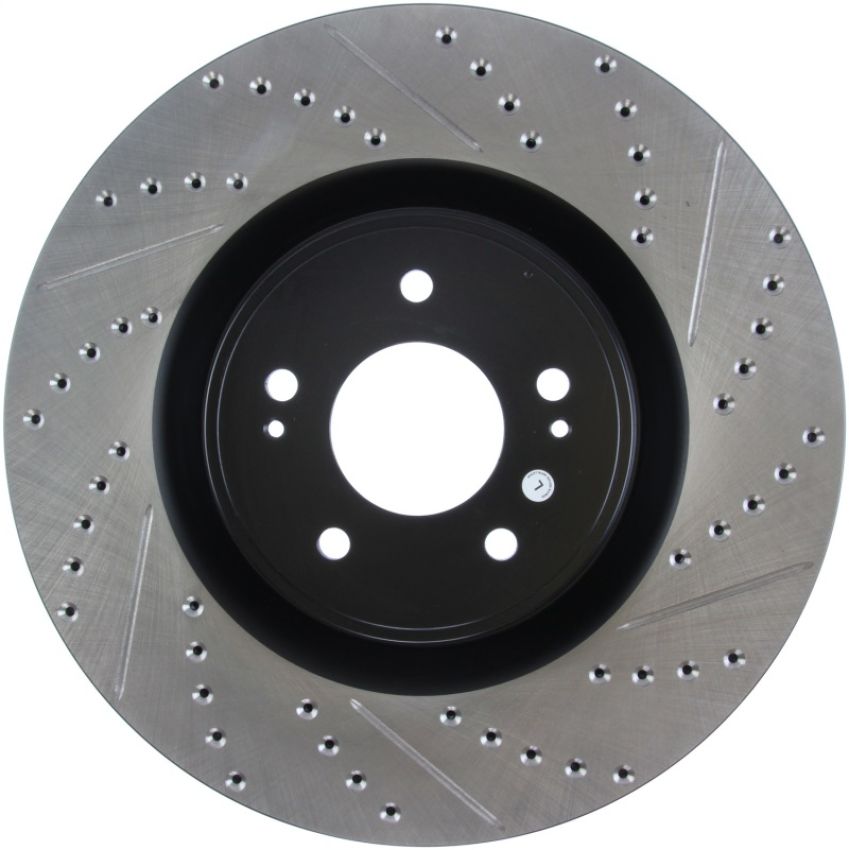 Stoptech 127.46076L Slotted & Drilled Sport Brake Rotor