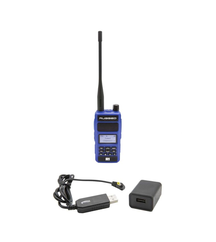 Rugged Radios R1 Rugged R1 - Business Band Two Way Handheld Radio - Digital and Analog Blue