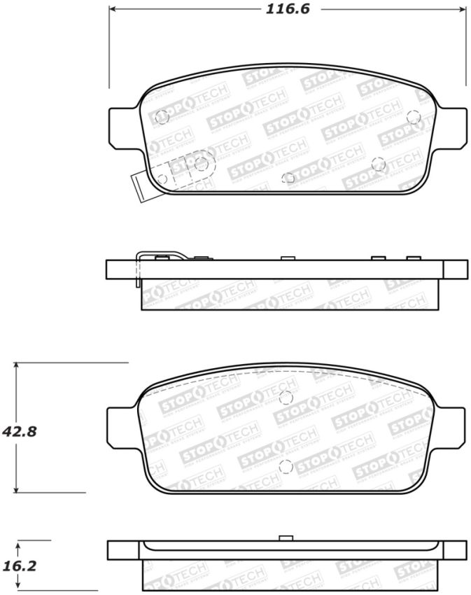 Stoptech 308.14680 Street Brake Pads - Front