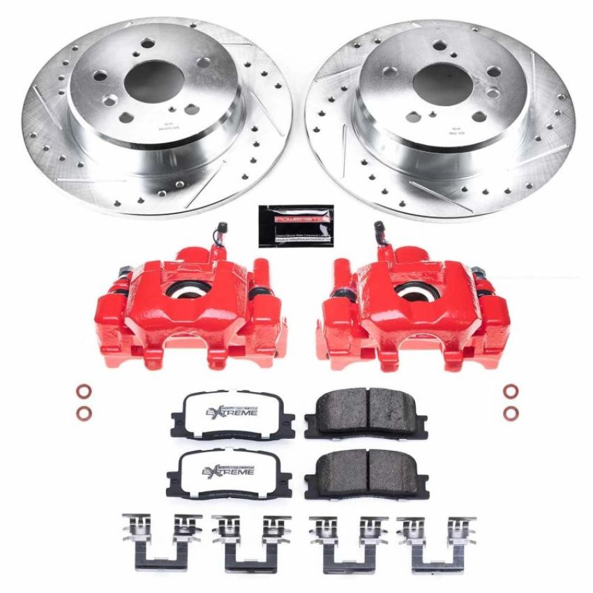 PowerStop KC1148A-36 Z36 Truck and SUV Ceramic Brake Pad, Drilled & Slotted Rotor, and Caliper Kit