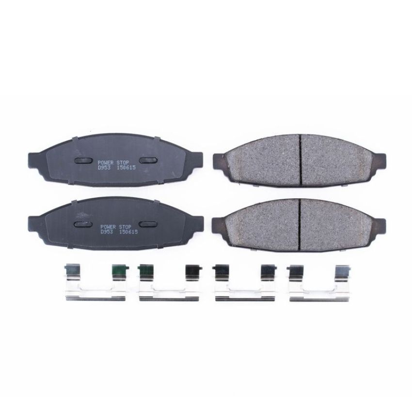 PowerStop 17-953 PowerStop - Z17 Low-Dust Ceramic Brake Pads with Hardware