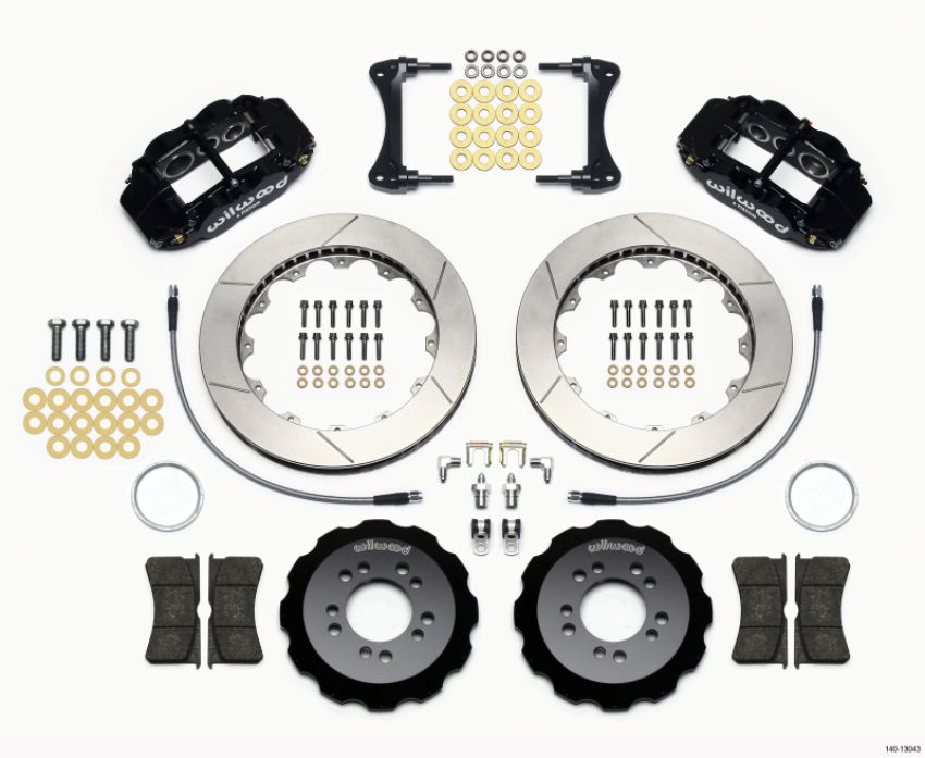 Wilwood 140-13043 Narrow Superlite 6R Front Hat Kit 13.06in 2008-up Hyundai Genesis Coupe w/Lines