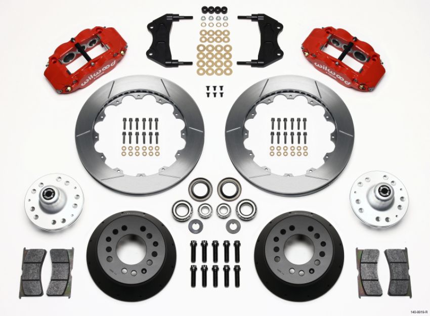 Wilwood 140-9919-R Narrow Superlite 6R Front Hub Kit 12.88in Red WWE ProSpindle
