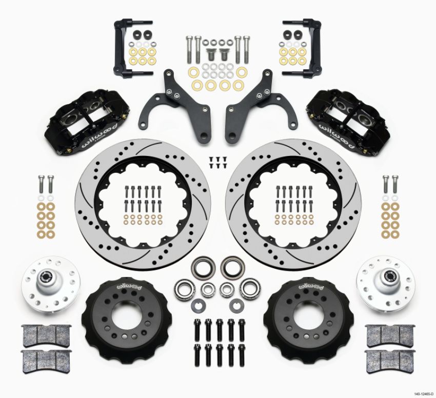 Wilwood 140-12465-D Narrow Superlite 6R Front Hub Kit 14.00in Drilled 59-64 Chevy Impala / 63-64 Corvette