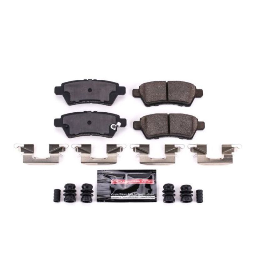PowerStop Z23-1101 PowerStop - Z23 Daily Driver Carbon-Fiber Ceramic Brake Pads with Hardware Kit