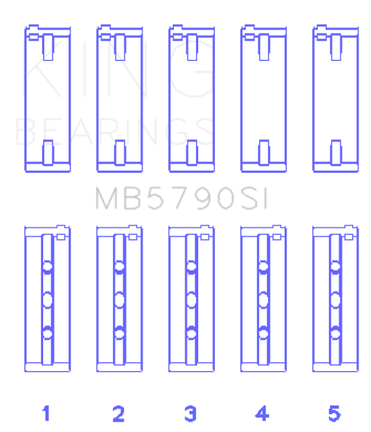 King Porsche M 48 / M 48.50 (Size STD) Main Bearing Set
