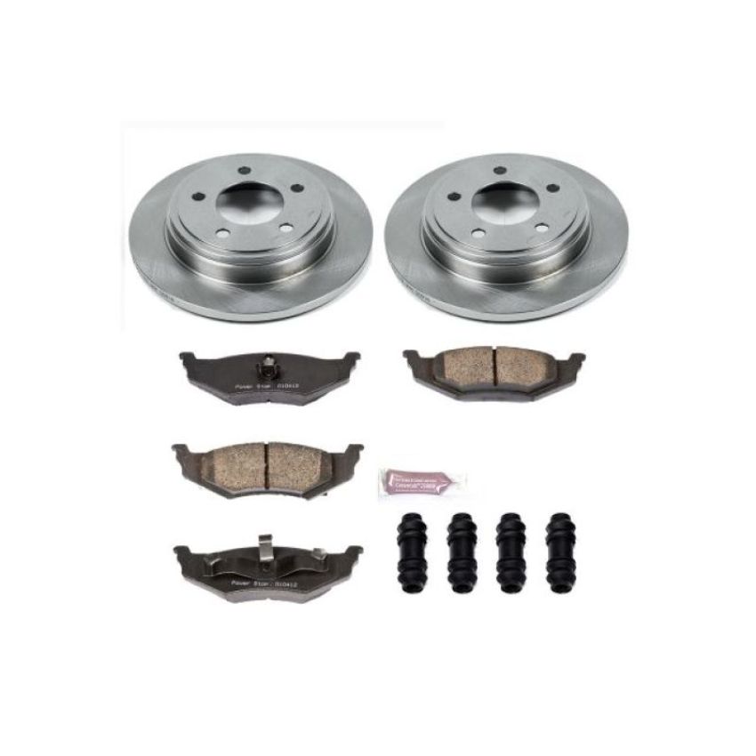 PowerStop KOE6263 OE Stock Replacement Low-Dust Ceramic Brake Pad and Rotor Kit
