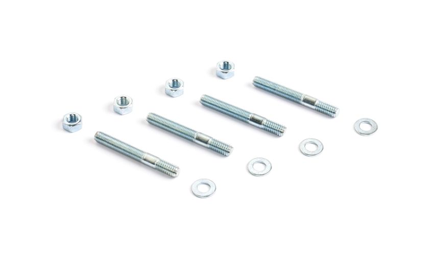 Cometic Gasket CF1002 Cometic Carburetor Studs 2 1/2in Zinc Plated - Set of 4 With Washers and Nuts