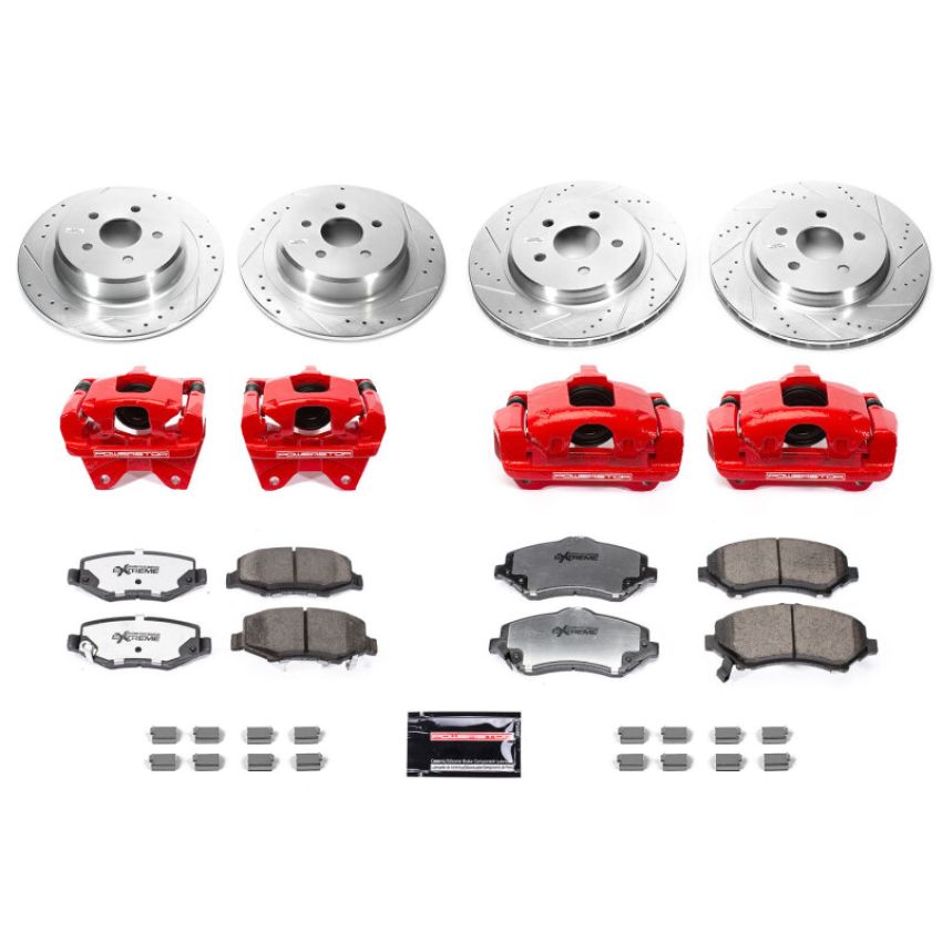 PowerStop BBK-JK-002R Power Stop 07-17 Jeep Wrangler Front & Rear Big Brake Conversion Kit