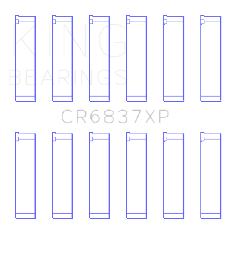 King Engine Bearings CR6837XP King Honda J30/J35 Connecting Rod Bearing Set (Set of 6)