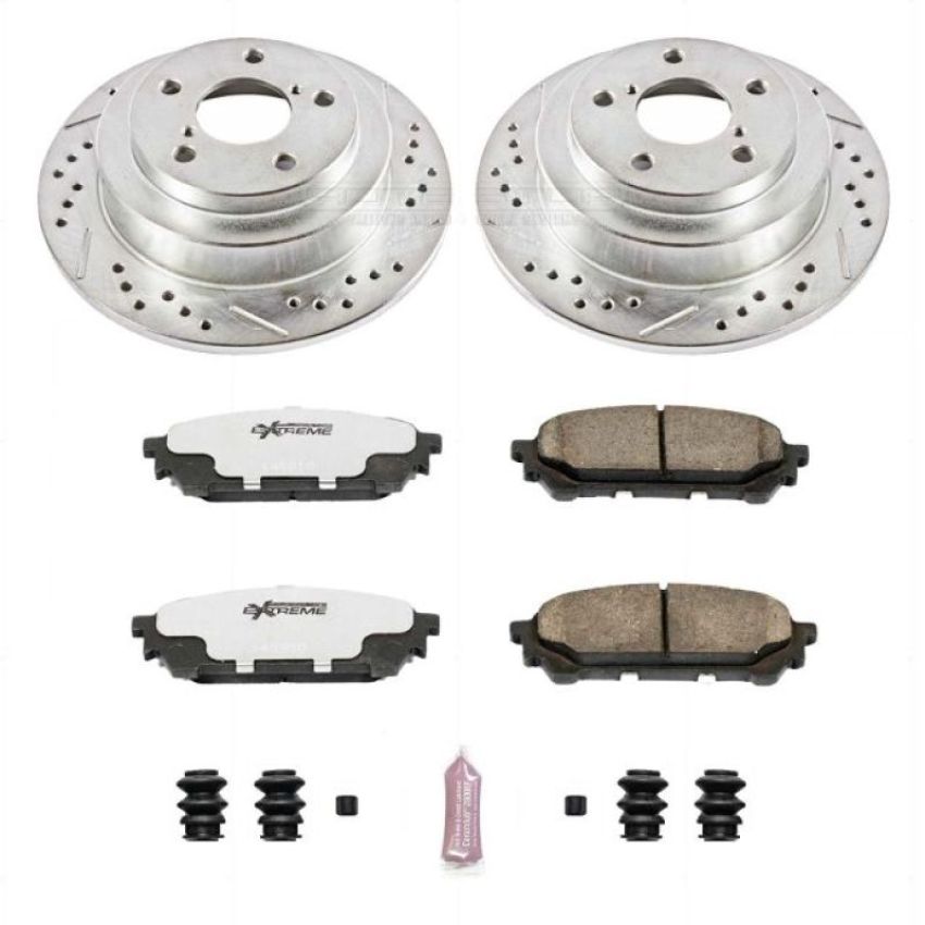 PowerStop K447-26 Z26 Street Performance Ceramic Brake Pad and Drilled & Slotted Rotor Kit