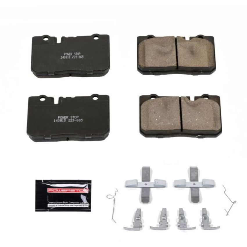PowerStop Z23-665 PowerStop - Z23 Daily Driver Carbon-Fiber Ceramic Brake Pads with Hardware Kit