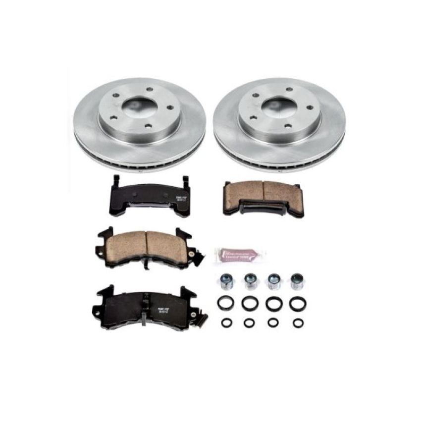 PowerStop KOE3003 OE Stock Replacement Low-Dust Ceramic Brake Pad and Rotor Kit