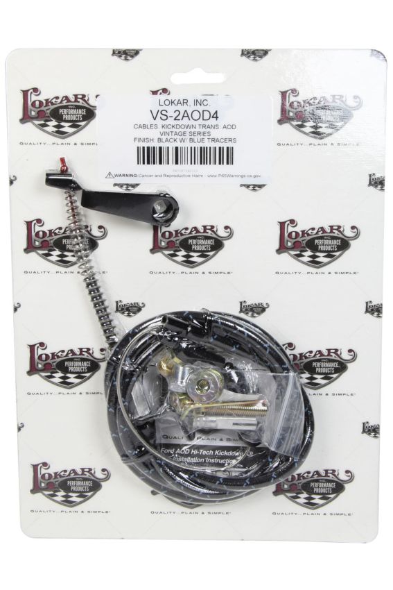 LOKAR LOKVS-2AOD4 Vintage Series Ford Aod Kickdown Cable Black